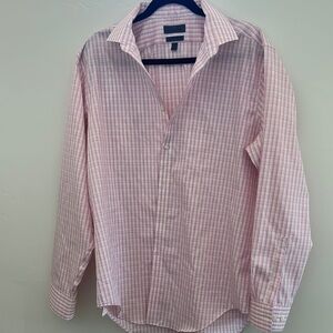Calvin Klein Pink Dress Shirt Classic Gingham